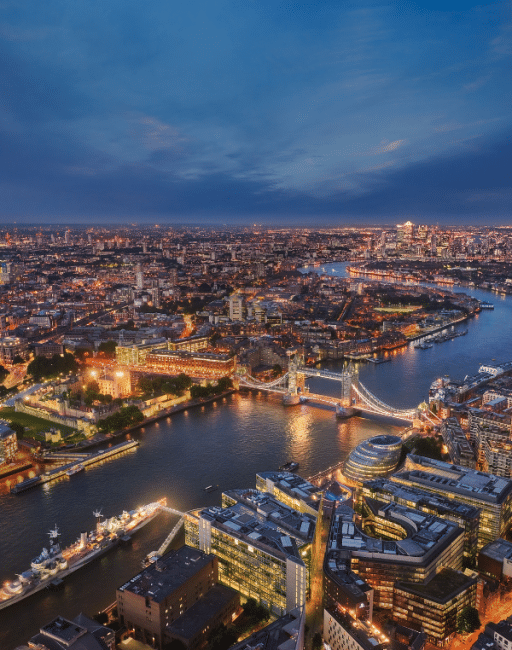 London at night. View of Tower Bridge